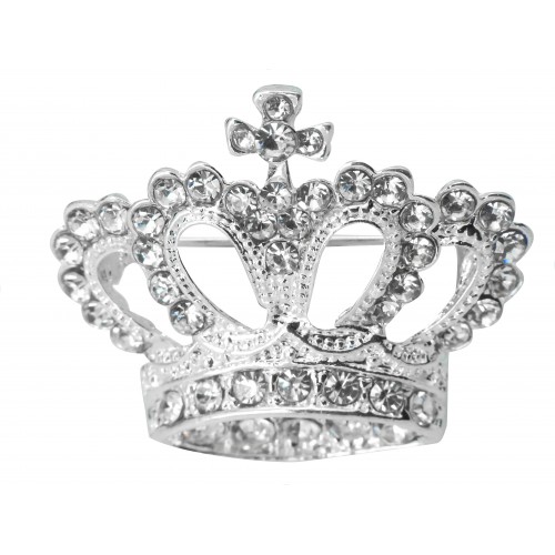 #6016 Rhinestone Brooch Crown Brooches Scarves Clip Shawl Buckle