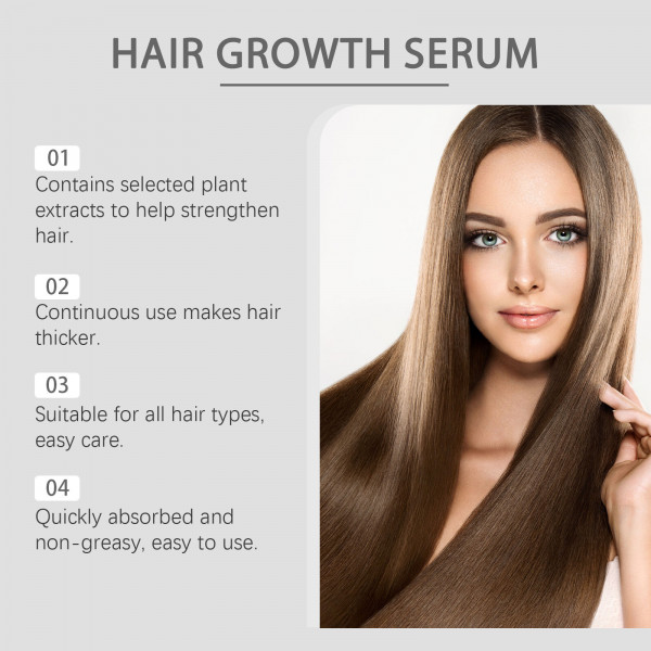 Deoxyribose Sugar Gel Hair Growth Serum, 60ml Hair Thickening Natural Ingredients