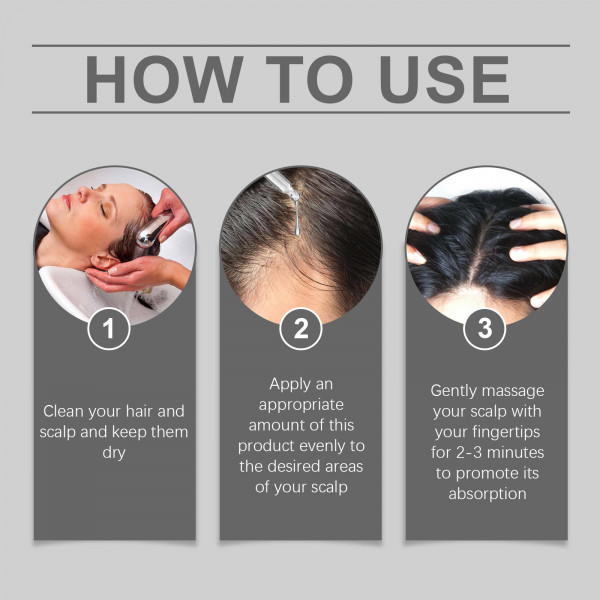 Deoxyribose Sugar Gel Hair Growth Serum, 60ml Hair Thickening Natural Ingredients
