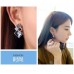 #1306 Chic Shimmer Plated Bow Cubic Crystal Earrings Rhinestone Stud Earrings
