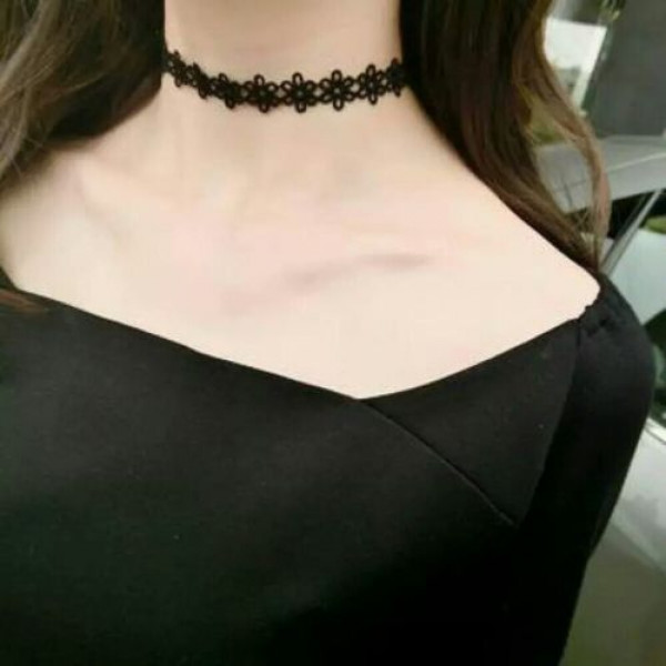 #8048 Vintage Velvet Necklace Punk Lace Flower Women Short Clavicle Necklace #8048 Vintage Velvet Necklace Punk Lace Flower Women Short Clavicle Necklace