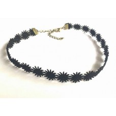 #8056 Short punk vintage necklace with chain Chic sun flower choker necklace