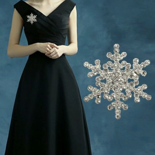 #6005 Korean Version Of The New Christmas Snowflake Brooch Rhinestone Brooch