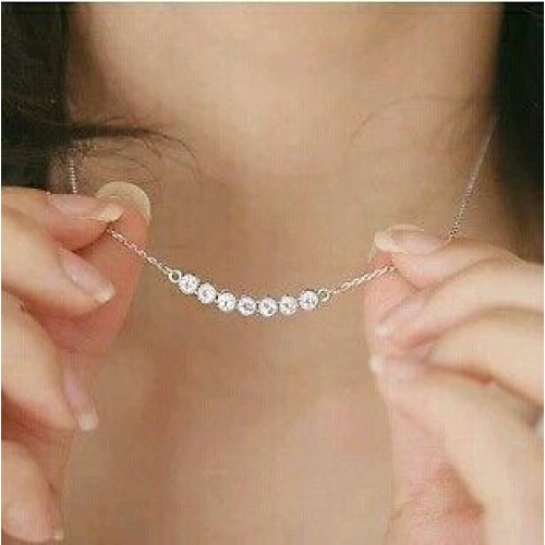#7002 Rhinestone Shine Personality Clavicle Chain For Women Necklaces & Pendant