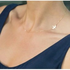 #7004 Gold Plated Necklace Pendant Necklace Female Doves Big Gift  Maxi Necklace