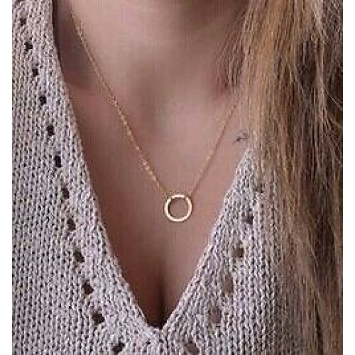 #7007 Circle Pendants Necklace Eternity Necklace