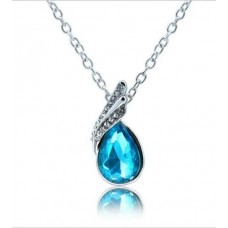 #7025 Turquoise Crystal Necklace Pendant