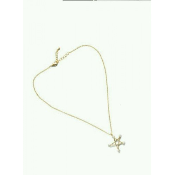 #7028 Korean star explosion models with star-shaped imitation pearl necklace #7028 Korean star explosion models with star-shaped imitation pearl necklace