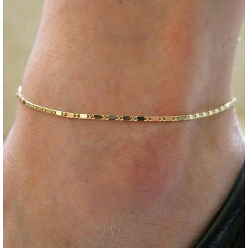 #2018 Simple Gold Chain Anklet Ankle Bracelet Barefoot Sandal Beach Foot