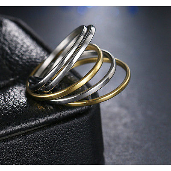 9208 Stainless Steel Rings For Women 1set(5pcs) High Quality Free Combination 9208 Stainless Steel Rings For Women 1set(5pcs) High Quality Free Combination