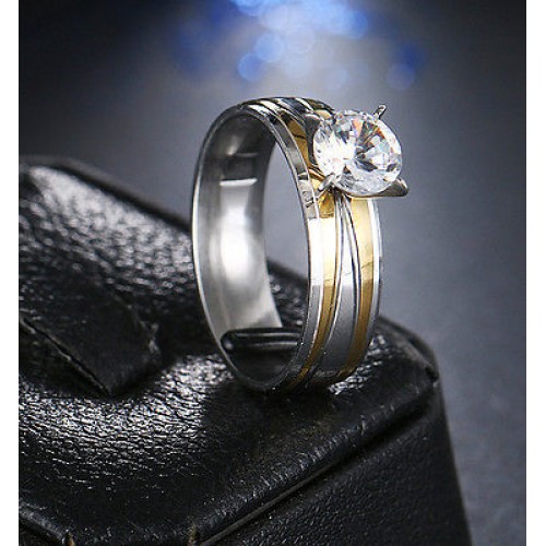 9209 Stainless Steel Rings Diamond CZ For Women Fashion Jewellery