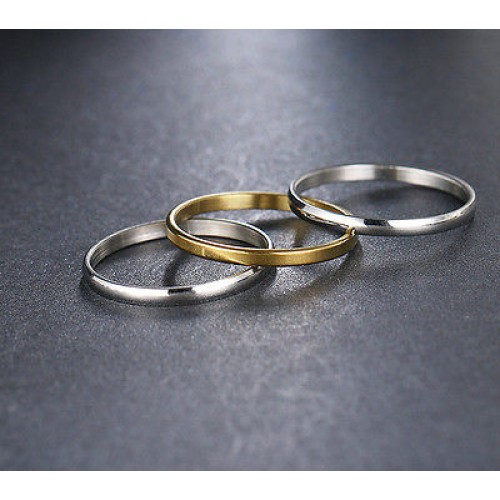 9218 Stainless Steel Rings For Women 1set(3pcs) Free Combination