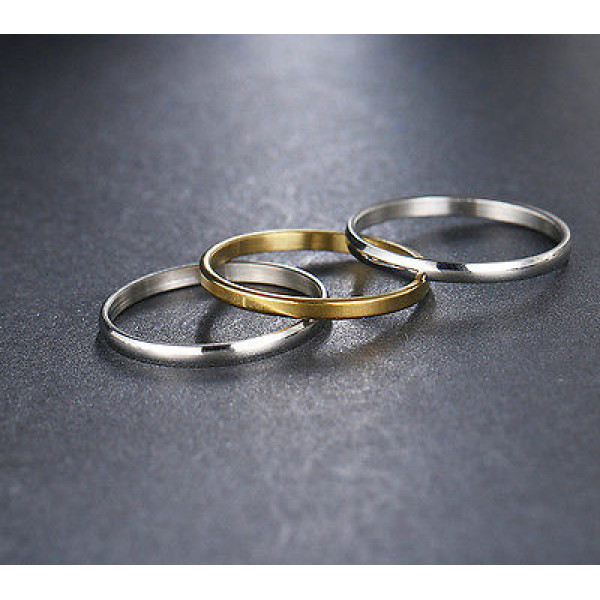9218 Stainless Steel Rings For Women 1set(3pcs) Free Combination 9218 Stainless Steel Rings For Women 1set(3pcs) Free Combination