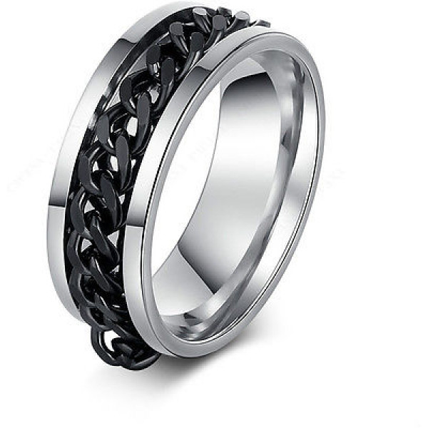 9222 Stainless Steel Rings For Women Classic Rotating Chain Fashion 9222 Stainless Steel Rings For Women Classic Rotating Chain Fashion