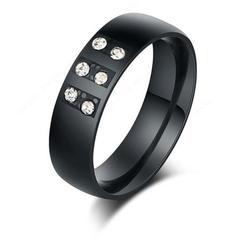 9226Top Quality Rings For Women & Men Black Color With Shining  CZ Diamond ring