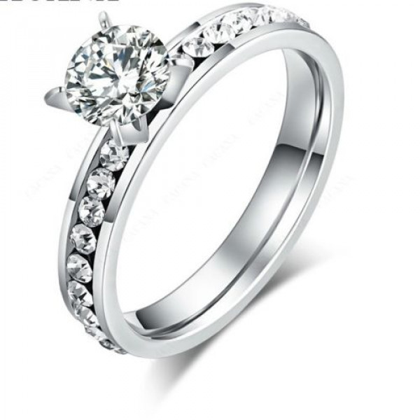 9228 Stainless Steel Rings For Women & Men Circle CZ Diamond ring 9228 Stainless Steel Rings For Women & Men Circle CZ Diamond ring
