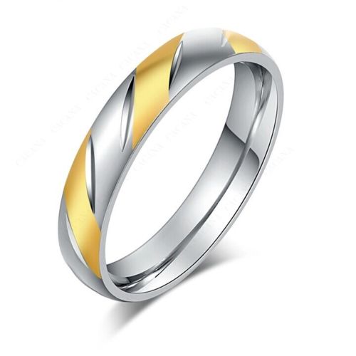 9244 Stainless Steel Rings For Women & Men Brilliant Gold Plated Fashion ring