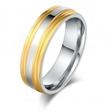 9263Stainless Steel Rings For Women & Men Gold Plated Double Side Fashion ring