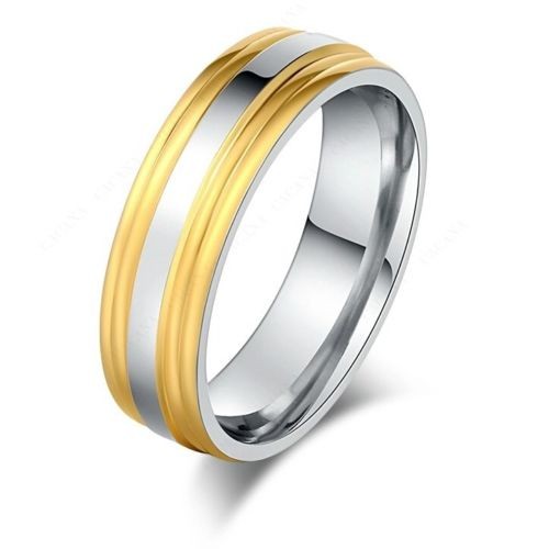 9263Stainless Steel Rings For Women & Men Gold Plated Double Side Fashion ring