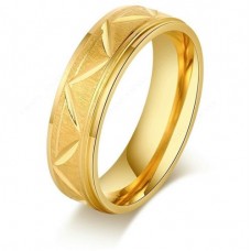 9272 Stainless Steel Ring Women and Men Handsome 18k Gold Plated Fashion ring