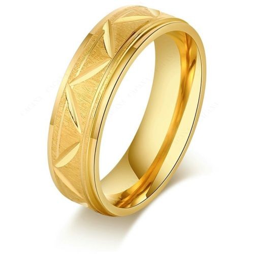 9272 Stainless Steel Ring Women and Men Handsome 18k Gold Plated Fashion ring