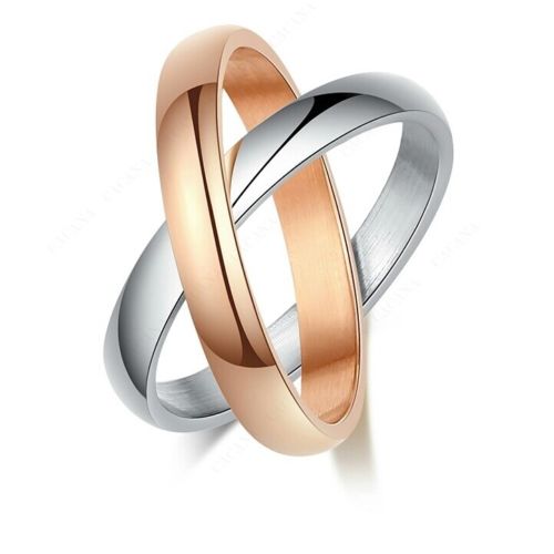 9277 Stainless Steel Rings For Women Combo  Fashion Double Rings