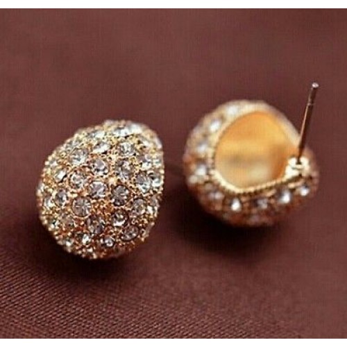 #1194 Korean jewelry new fashion charming golden teardrop-shaped earrings