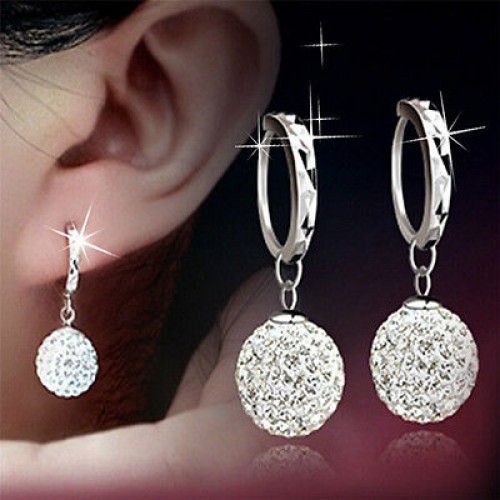 #1196 Women's Sterling Silver Snowflake Stud Earrings Jewelry