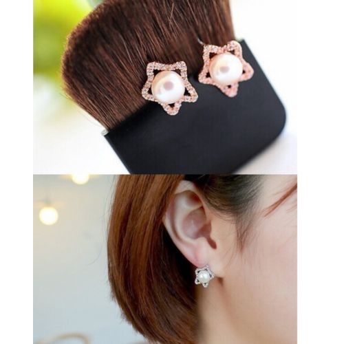 #1218 Korean star stud earrings bead pearl for women