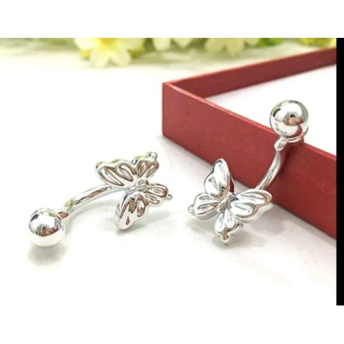 #1220 Fashion New Design shining butterfly ball stud earrings_