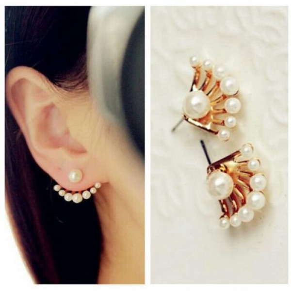 #1224 New fashion jewelry exquisite little wild imitation pearl earrings