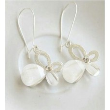 #1226 Korean jewelry OL wind lady type bow earrings