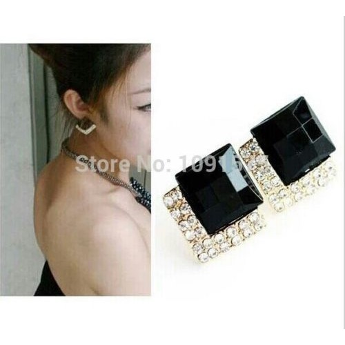 #1229  luxury retro fashion jewelry square earrings