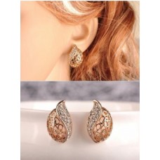 #1241 Semi-fine imitation buds lady temperament full of  stud earrings