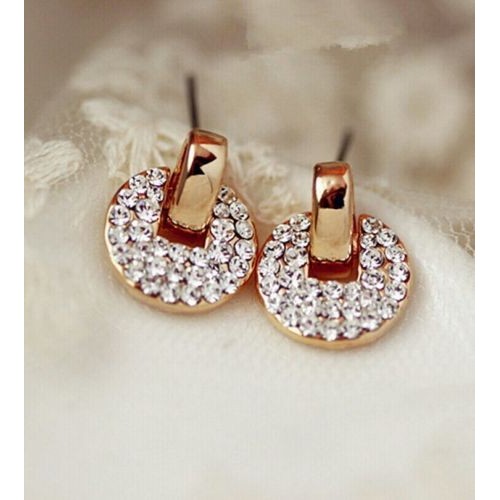 #1242 Lovely Fashion Jewelry Coins Circle Disc Stud Earrings