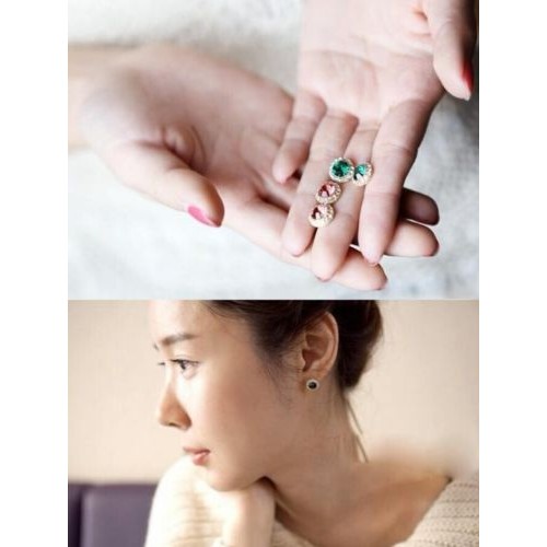 #1243 New fashion female temperament round stud earrings