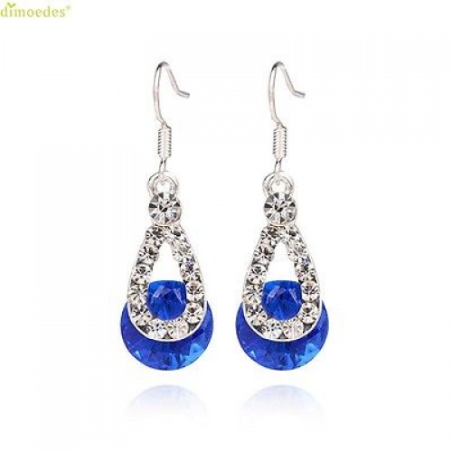 #1264 HOT Brand Big Crystal Pendant Fashion Long Paragraph Earrings