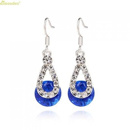 #1264 HOT Brand Big Crystal Pendant Fashion Long Paragraph Earrings