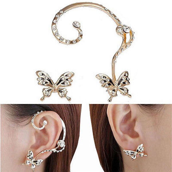 #1265 HOT Fashion New Fashion Crystal Beauty Women Butterfly Ear Cuff #1265 HOT Fashion New Fashion Crystal Beauty Women Butterfly Ear Cuff