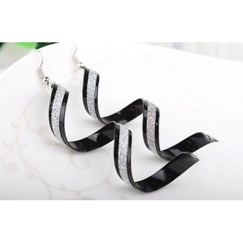 #1283 Europe matte wild spiral geometry earrings