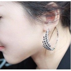 #1289 European and American fashion nightclub queen exaggerated big round earing