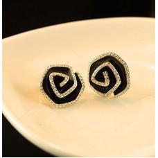 #1290 Fashion Imitation drill Leopard rose Earrings