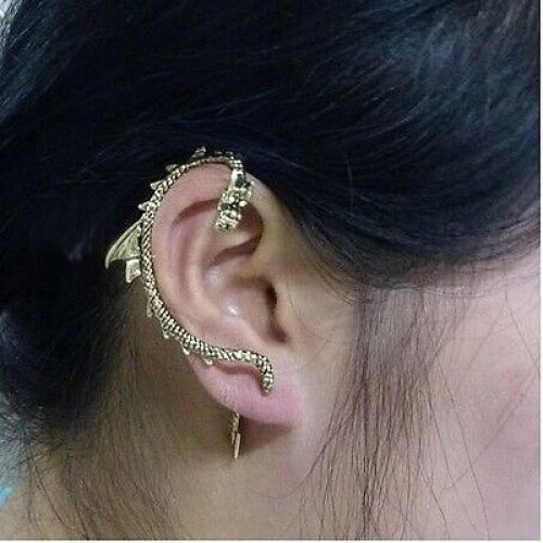 #1298 1pc European and American jewellery Oriental dragon shaped ear hook earing