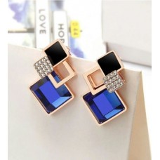 #1306 Chic Shimmer Plated Bow Cubic Crystal Earrings Rhinestone Stud Earrings
