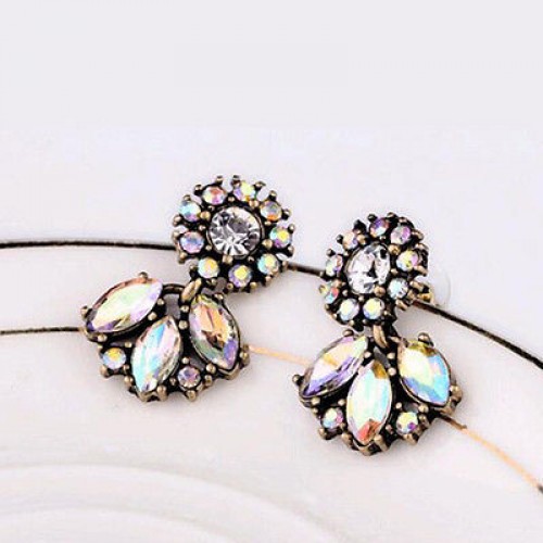 #1311 Crystal Small Earrings Retro hoop For Woman Christmas Gift