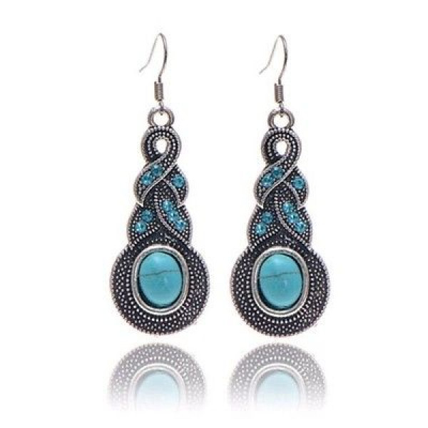 #1313 Personalized Cross gem Silver plating long drop earrings jewellery women #1313 Personalized Cross gem Silver plating long drop earrings jewellery women
