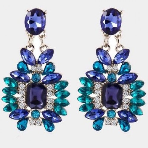 #1315   Shijie fashion statement elegant blue stone jewelry factory glossy resin