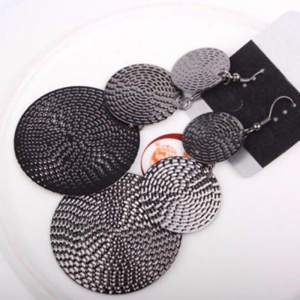 #1320 Black Long Earrings Drop Earrings Jewelry Brincos Round Big Earring #1320 Black Long Earrings Drop Earrings Jewelry Brincos Round Big Earring