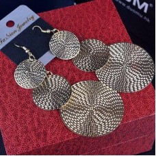 #1321  Silver Long Earrings Drop Earrings Jewelry Brincos Round Big Earring