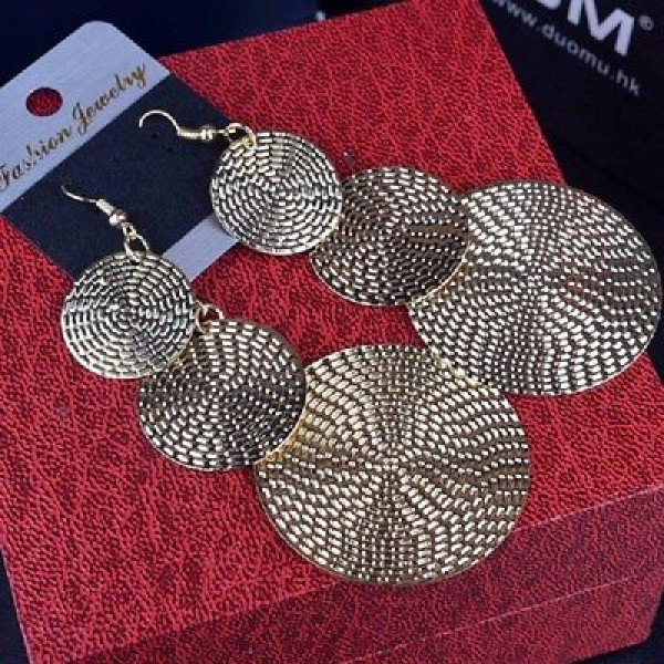 #1321 Silver Long Earrings Drop Earrings Jewelry Brincos Round Big Earring #1321 Silver Long Earrings Drop Earrings Jewelry Brincos Round Big Earring